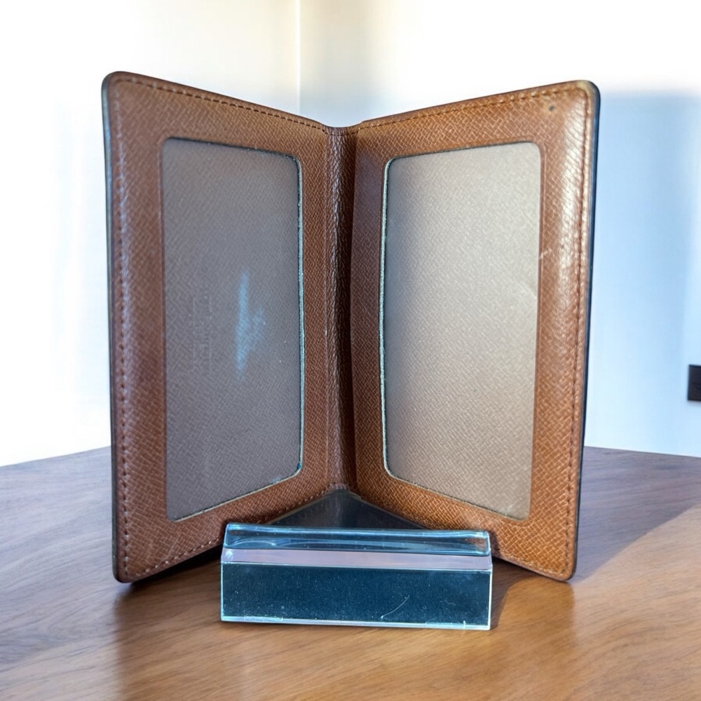 Louis Vuitton Monogram Porte 2 Cartes Vertical Pass Case ID Holder w/COA A108 - Picture 6 of 14